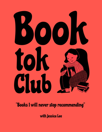 Book Club Invitation Flyer 8.5x11in tervezősablon