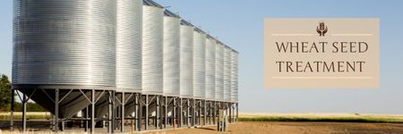 Ontwerpsjabloon van Email header van Agriculture with Large Industrial Containers