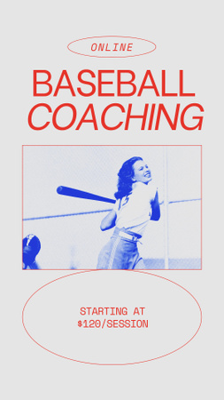 Baseball Coaching Offer Instagram Story tervezősablon