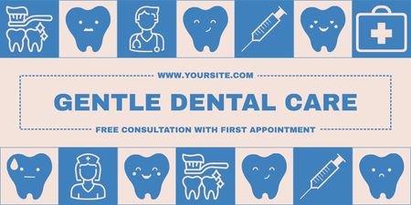Platilla de diseño Offer of Gentle Dental Care Twitter