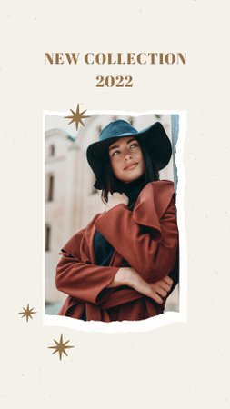 Fashion Ad with Girl in Elegant Outfit Instagram Story Šablona návrhu