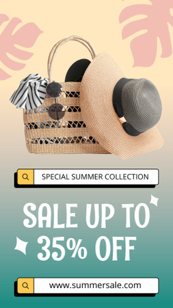 Ontwerpsjabloon van Instagram Video Story van Sale of Summer Essentials