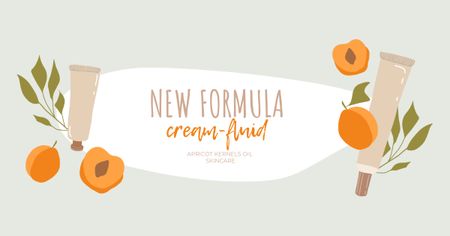 Ontwerpsjabloon van Facebook AD van New Beauty Formula Ad with Apricots