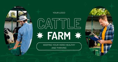Platilla de diseño Taking Care of Farm Animals Health Facebook AD