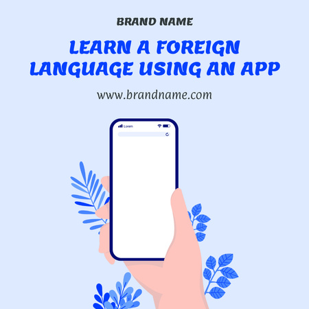 Designvorlage Werbung für Sprachlern-Apps für Instagram
