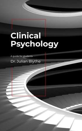 Ontwerpsjabloon van Book Cover van Aanbiedingsgids voor klinische psychologie voor studenten