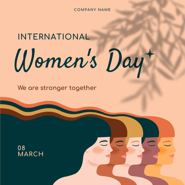 Designvorlage Multiracial Women on International Women's Day für Instagram