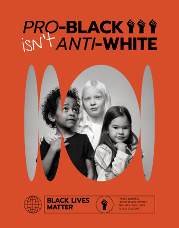 Ontwerpsjabloon van Poster 22x28in van Protest against Racism of Children