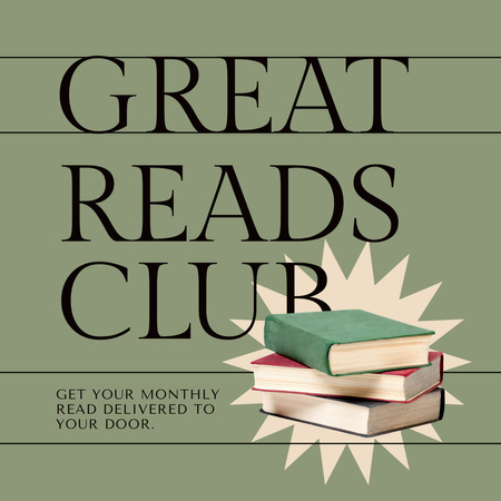 Readers Club Invitation Animated Post Design Template