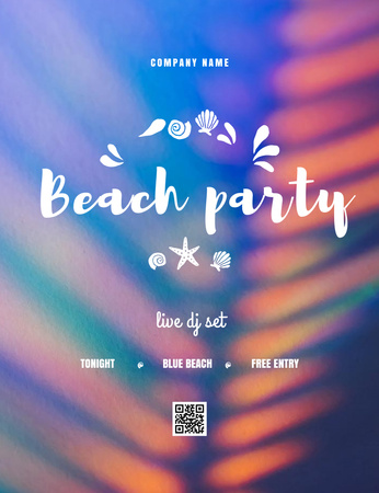 Platilla de diseño Dance Night Party With Free Entry Invitation 13.9x10.7cm