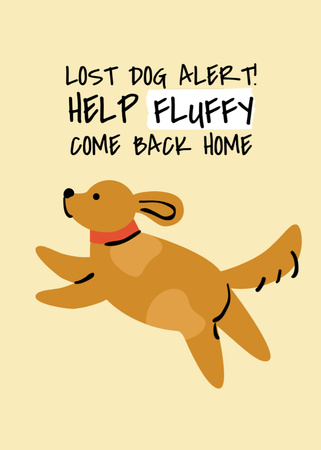 Announcement about Missing Fluffy Friend Flayer Πρότυπο σχεδίασης