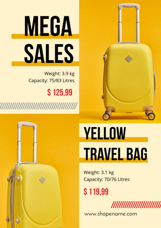 Ontwerpsjabloon van Flyer A7 van Travel Bags Sale Offer