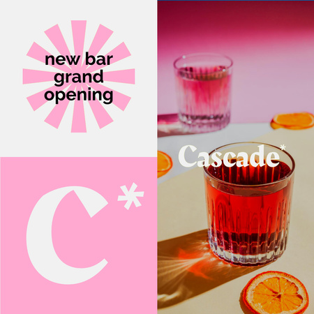 Designvorlage Cocktail-Menü-Werbung für Animated Post