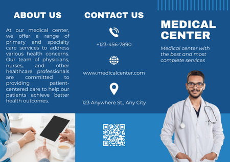 Platilla de diseño Information about Medical Center Brochure