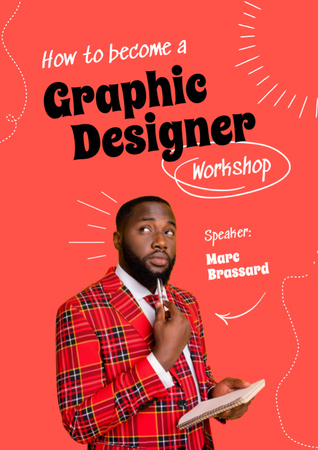 Workshop about Graphic Design Flyer A4 Design Template