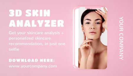 Template di design Offerta innovativa di analisi della pelle e consigli per la cura della pelle Business Card US