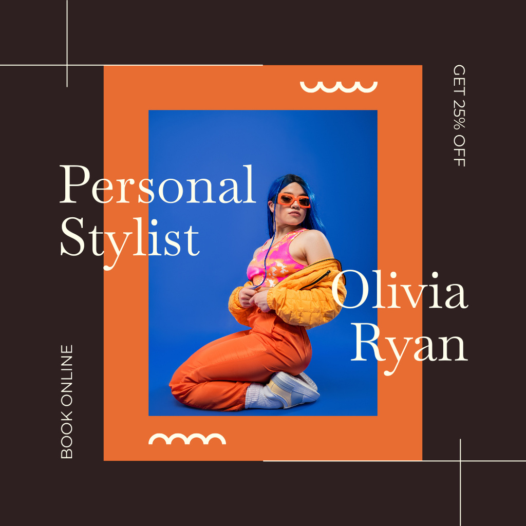 Template di design Be Stylish with Personal Fashion Adviser Instagram