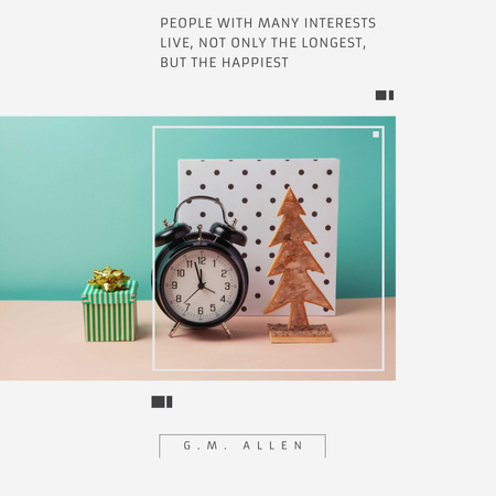 Citation about people with many interests Instagram Design Template