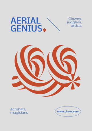 Designvorlage Circus Show Announcement with Bright Illustration für Poster A3