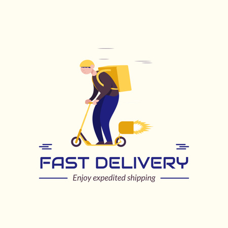 Plantilla de diseño de Disfrute del envío rápido Animated Logo 