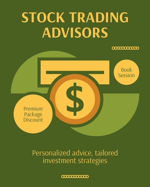 Premium Package of Trading Advisor Services with Discount Instagram Post Verticalデザインテンプレート
