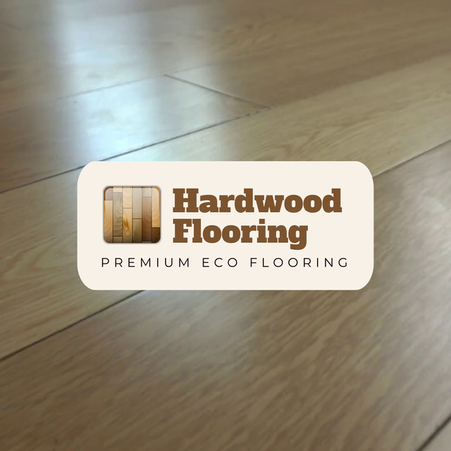 Eco Hardwood Flooring Service Offer Animated Logoデザインテンプレート