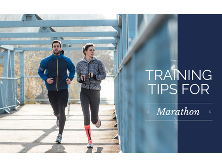 Training tips for marathon Presentation Modelo de Design