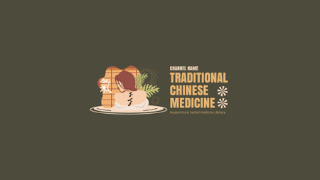 Ontwerpsjabloon van Youtube van Traditionele Chinese geneeskunde en praktijken Vlog
