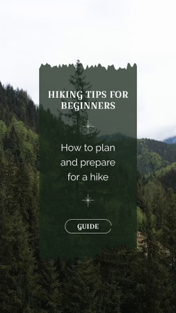 Designvorlage Hiking Tips for Beginners für Instagram Video Story