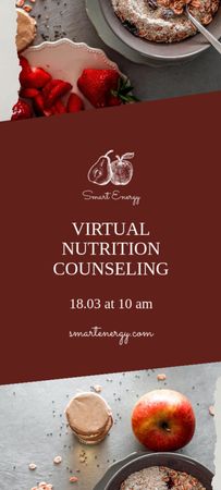 Nutrition Counseling Offer Invitation 9.5x21cm Design Template