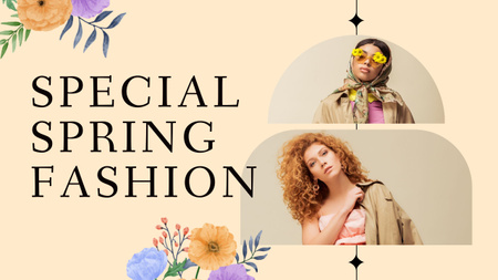 Template di design Spring Sale Collage Women's Collection Youtube Thumbnail