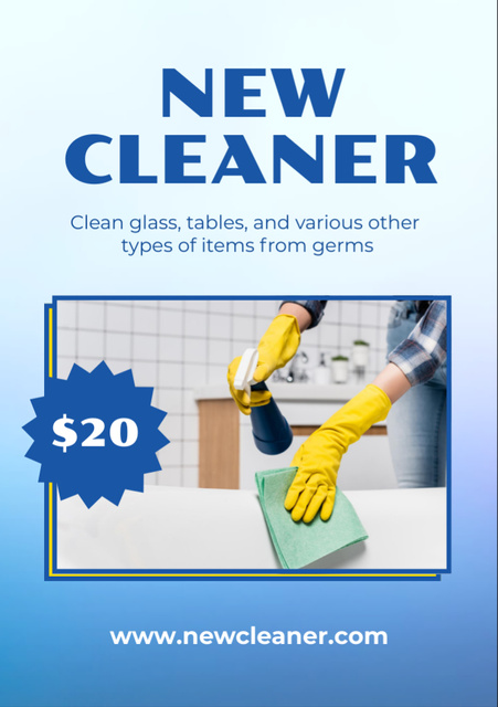 Promotion of New Surface Cleaner Flyer A7 – шаблон для дизайну