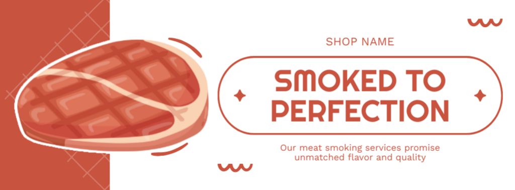 Ontwerpsjabloon van Facebook cover van Perfect Meat Smoking