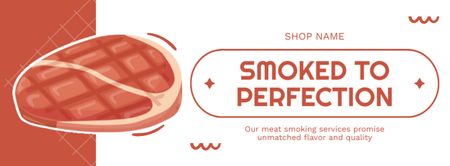 Fumar Carne Perfeita Facebook cover Modelo de Design