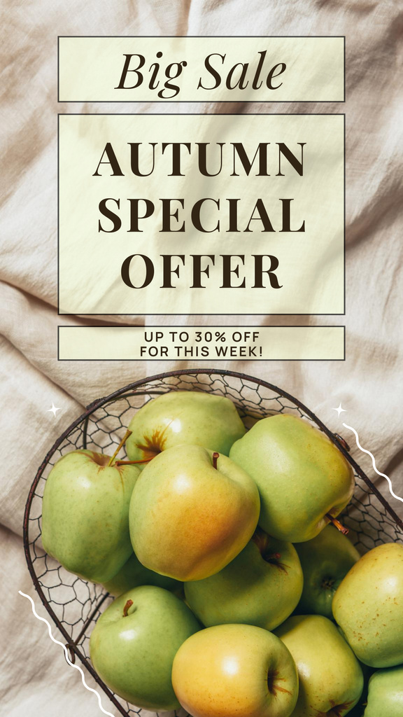 Designvorlage Special Autumn Offer from Farm für Instagram Story