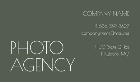 Designvorlage Photo Agency Services Offer für Business card