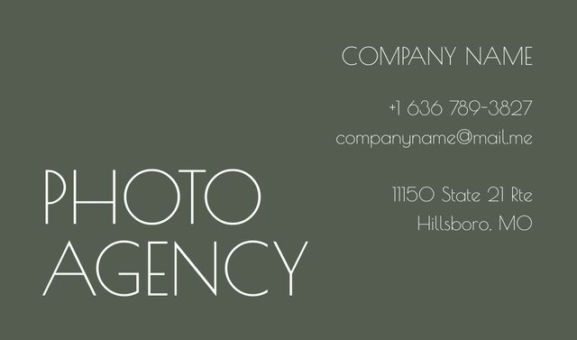 Ontwerpsjabloon van Business card van Photo Agency Services Offer