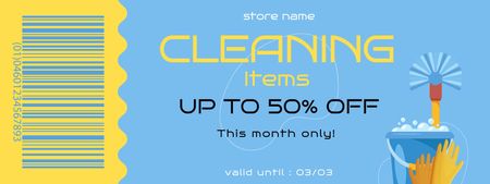 Discount on Cleaning Products Coupon Design Template