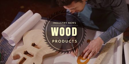 Template di design wood products advertisement banner Image