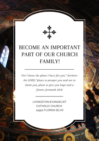 Evangelist Catholic Church Invitation Poster A3 Modelo de Design