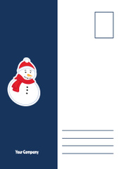 Cute Snowman for Christmas in July Greeting