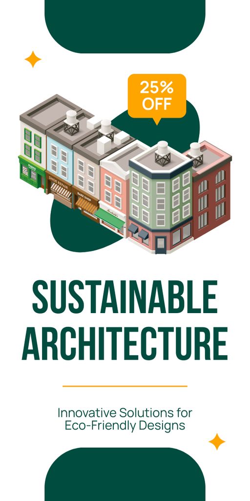 Sustainable Architecture With Discount from Studio Graphic Design Template