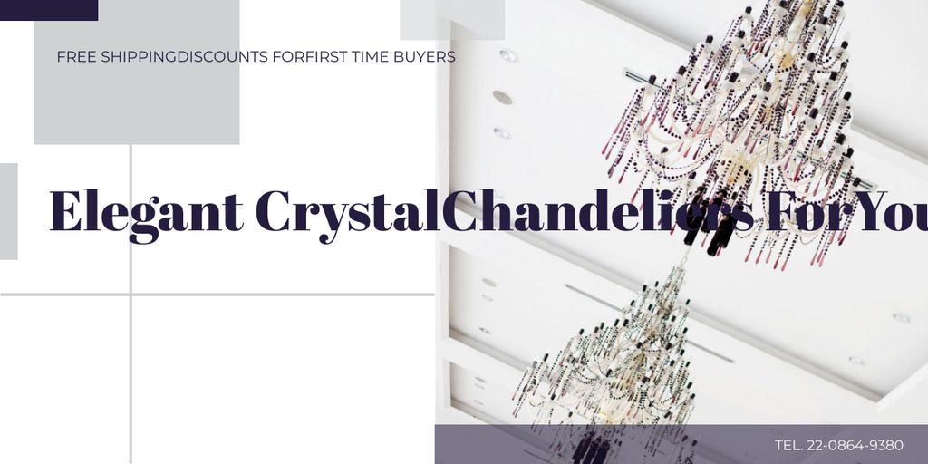 Elegant crystal Chandelier offer Image Design Template