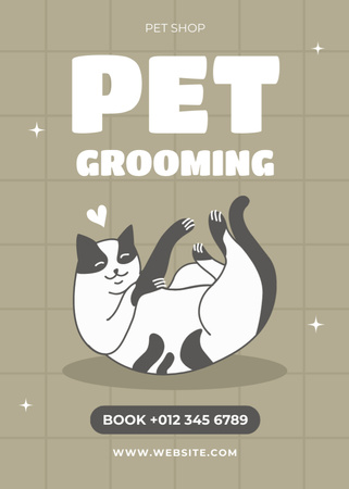 Platilla de diseño Pet Grooming Offer on Grey Flayer