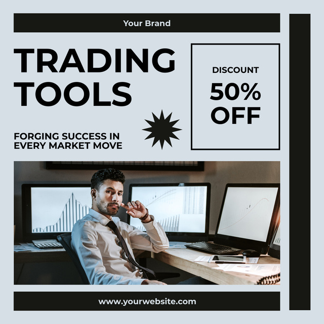 Szablon projektu Trading Tools from Young Brand at Discount Instagram AD