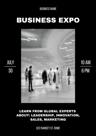 Business Exposition Announcement Poster A3 Modelo de Design