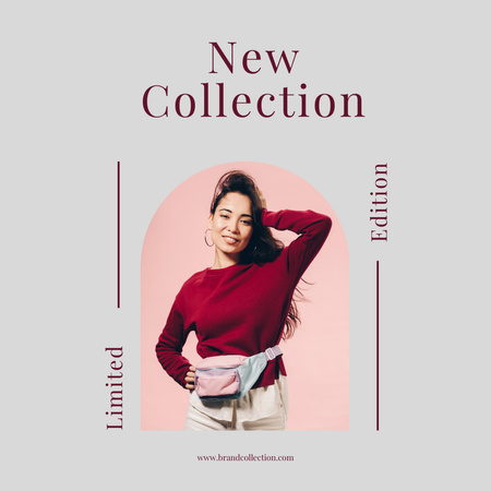 Nová kolekce dámské módy Instagram Šablona návrhu