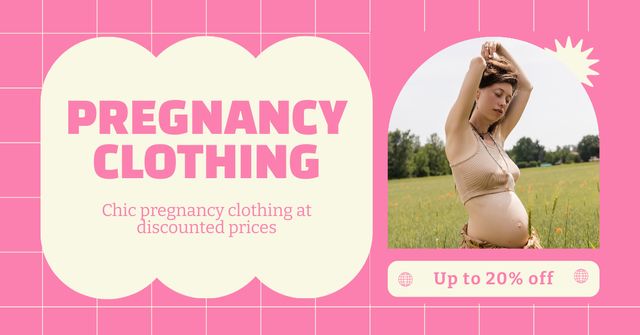 Designvorlage Discount Prices for Pregnancy Clothes für Facebook AD