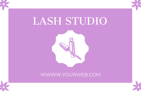 Lash Studio Discount Program for Loyal Clients Business Card 85x55mm Design Template