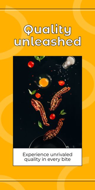 Fast Casual Restaurant Ad with Delicious Cooked Food Graphic Tasarım Şablonu